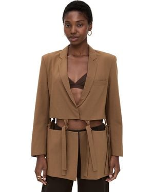 MEIMEIJ Cutout Blazer - Brown