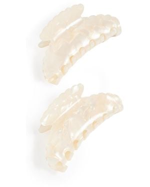 Loeffler Randall Yuri Scallop Acetate Clip Set - White