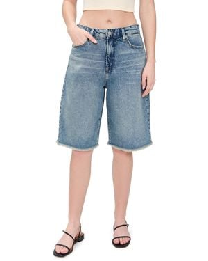 GOOD AMERICAN Good Standard Ease Bermuda Shorts - Blue