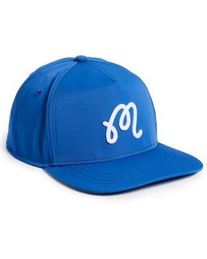 Malbon M Chain Stitch Snapback - Blue