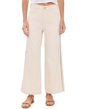 AG Jeans Saige Wide Leg Crop Jeans - Natural