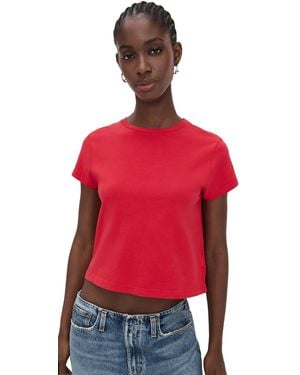 Agolde Adine Shrunken Tee - Red