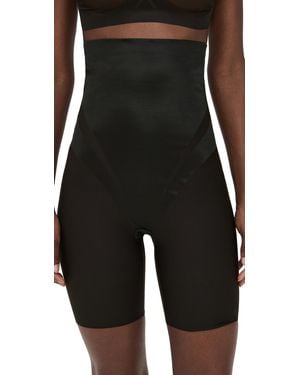 Spanx High-Waisted Mid-Thigh Shorts - Black