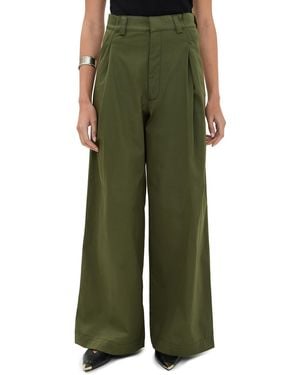 Kika Vargas Olympe Pants Canvas - Green