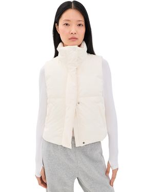 Beyond Yoga Up For It Puff Matte Vest - White