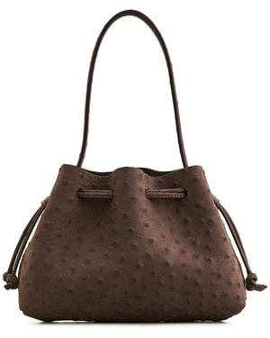 Mansur Gavriel Drawstring Pouchette Shoulder Bag - Brown