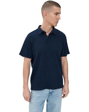 Save Khaki Waffle Knit Polo - Blue