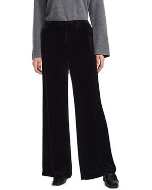 La Ligne Elasticated Velvet Pants - Black