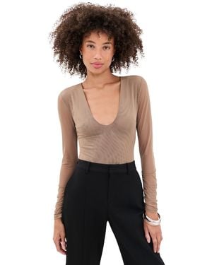L'Agence Thalassa High Cut Thong Bodysuit - Black
