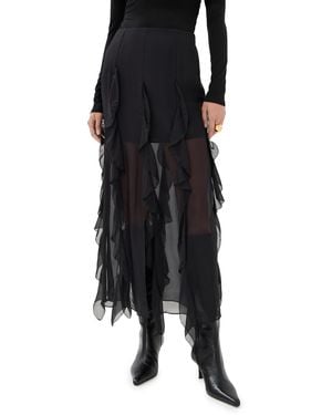 Veronica Beard Ava Silk Skirt - Black