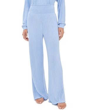 Z Supply Dawn Smocked Rib Pants - Blue