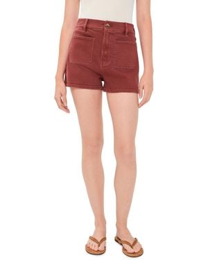 Veronica Beard Elijah Shorts With Patch Pockets - Red