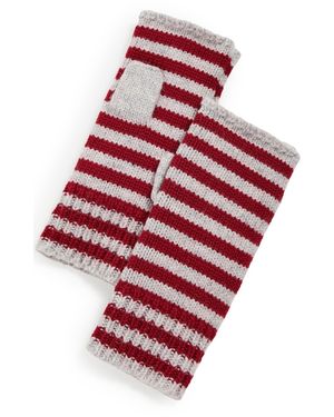 Damson Madder Stripe Mittens - Red