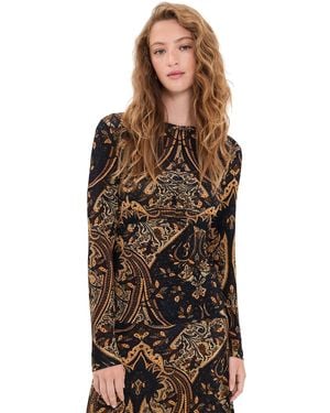 Ulla Johnson Neri Long Sleeve Jersey Top - Black