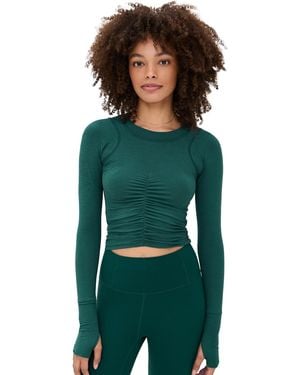 Fp Movement Tempo Ruched Long Sleeve Top - Green