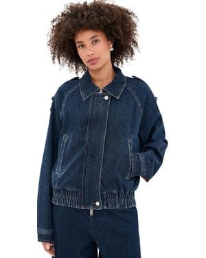 7 For All Mankind Aviator Denim Jacket - Blue