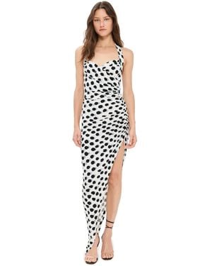 Norma Kamali Cayla Side Drape Gown - Blue