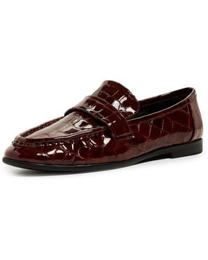 Black Suede Studio Arrow Loafers - Brown
