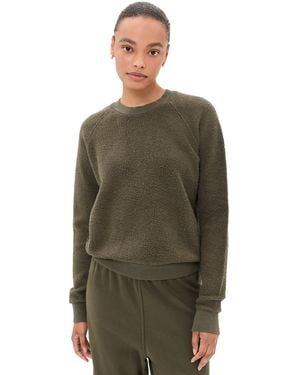 PERFECTWHITETEE Inside Out Fleece Shrunken Sweatshirt - Green