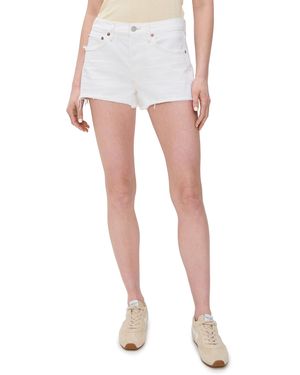 Agolde Parker Short: Vintage Cut Off Shorts - White