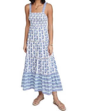 Playa Lucila Smock Border Dress - Blue