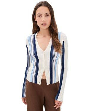 Theory Ribbed Cardigan - Blue