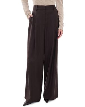 Theory Wide Pleated Pants - Black