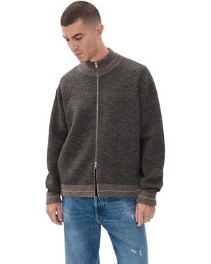 Maison Margiela Knit Zip Cardigan - Black