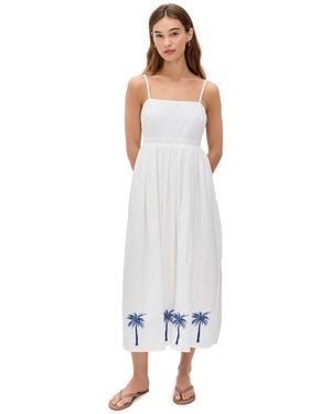 MINKPINK Isadora Embroidered Midi Dress - White