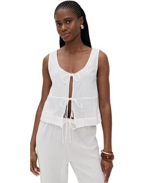 Wayf Ani Tie Front Top - Black