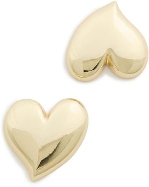 BaubleBar Mallory Chunky Heart Earrings - White
