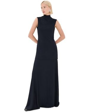 Jil Sander High Neck Dress - Blue