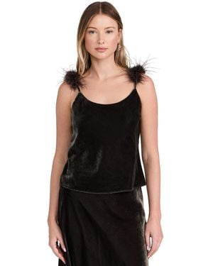 Wayf Sylvie Velvet Cami - Black