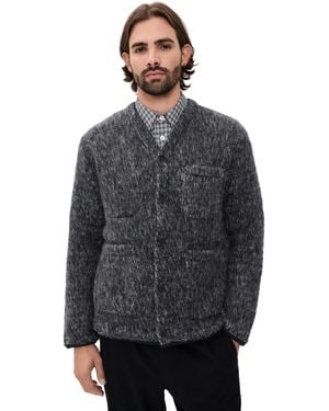 Universal Works Losso Mohair Mix Cardigan - Blue