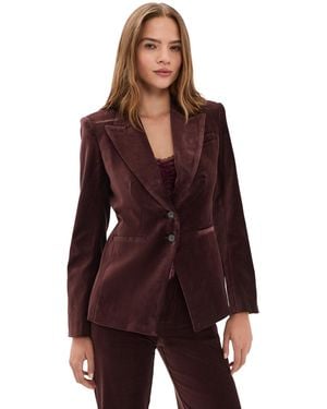 PAIGE Chelsee Velvet Blazer - Purple