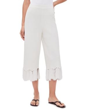 English Factory Fringe Detailed Knit Pants - White