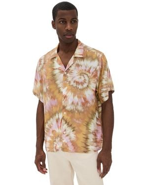 Bather Calypso Swirl Camp Shirt - Orange