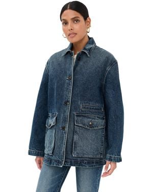Nili Lotan Temperance Denim Parka - Blue