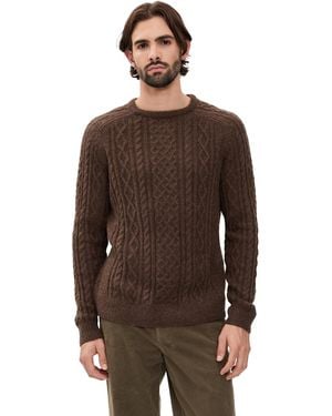 Rhythm Mohair Fishermans Knit - Brown