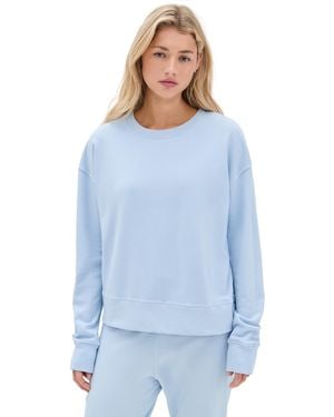PERFECTWHITETEE Tyler French Terry Pullover Sweatshirt - Blue