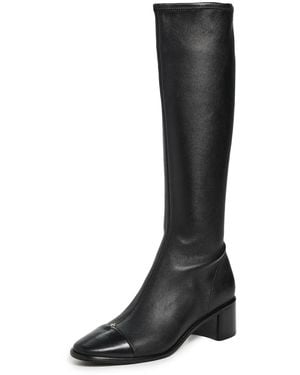 Tory Burch Cap Toe Knee High Boots - Black