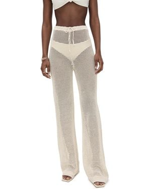 GOOD AMERICAN Crochet Pants - Natural