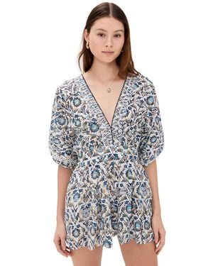 Poupette Chantal Stripe Short Jumpsuit - Black