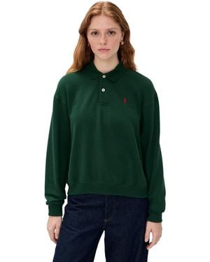 Polo Ralph Lauren Arctic Fleece Polo Long Sleeve Pullover - Green