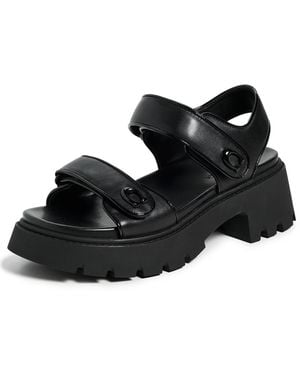 COACH Brynn Platform Sandals - Black