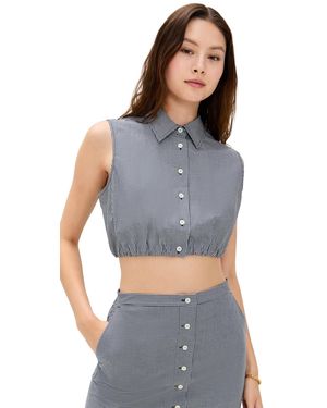FRAME The Check Top - Gray