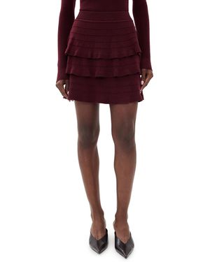 Susana Monaco Light Merino Tiered Sweater Skirt