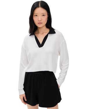 Splits59 Joan Fleece Polo Sweatshirt - White
