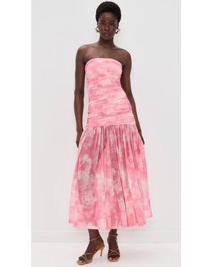 bardot lea printed mesh dress Bardot Lea Floral Print Mesh Crew Mock Neck Long Sleeve Ruched Waist Maxi Dress