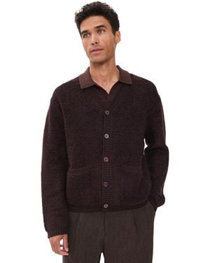 NN07 Terry Fleece Cardigan - Black
